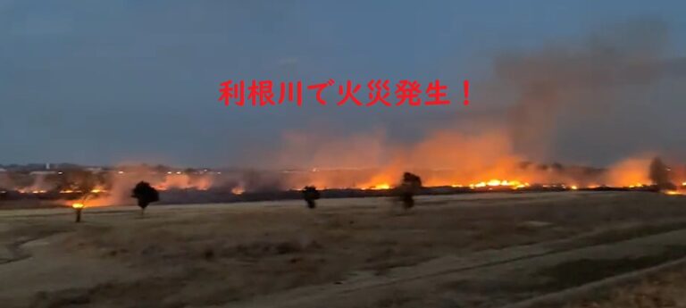 画像 動画 熊谷市の利根川河川敷で火事 場所や被害状況は