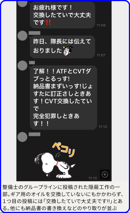 ビッグモーター　LINE　スクショ